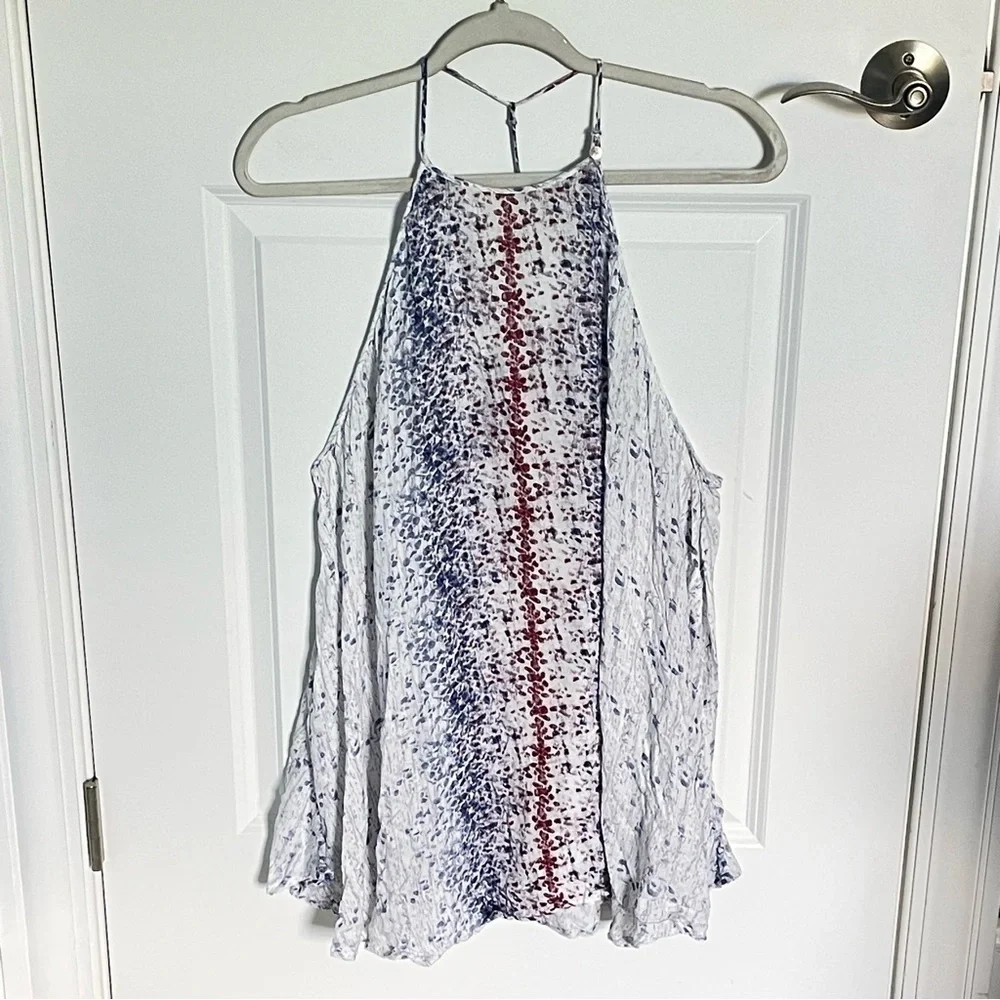 Free People Intimately Blue Red White All Wrapped Up Tank Dress Top 47068